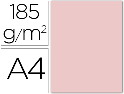 CANSON - Cartulina 50 Hojas A4 Rosa 185 gr (Ref.200040159)