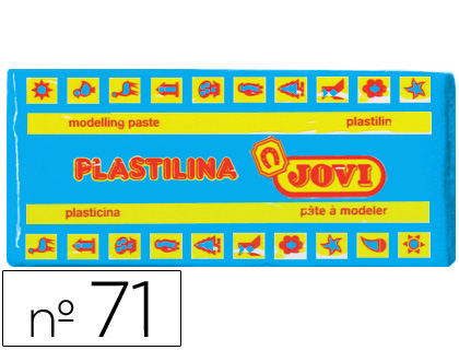 JOVI - PLASTILINA 71 AZUL CLARO -UNIDAD -TAMAÑO MEDIANO (Ref.71-12)