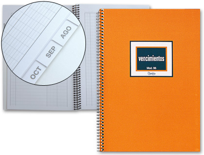 MIQUELRIUS - LIBRO N. 96 CUARTO 50 HOJAS -VENCIMIENTOS (Ref.5096)