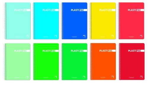 PACSA - BLOCK PLASTIPAC tapa PP 4º 80h CUADRIC.3x3 90g COL.SUR.(8) (Ref.16574)