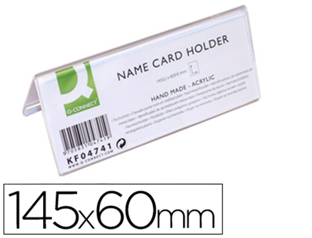 Q-CONNECT - IDENTIFICADORES SOBREMESA METACRILATO TAMAÑO 145X60 MM 5728 (Ref.KF04741)