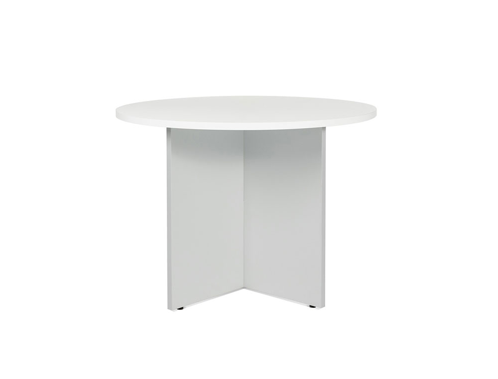 ROCADA - MESA DE REUNION MEETING ESTRUCTURA MADERA GRIS ALUMINIO EN ASPAS TABLERO BLANCO 100 CM (Ref.3005AB04)