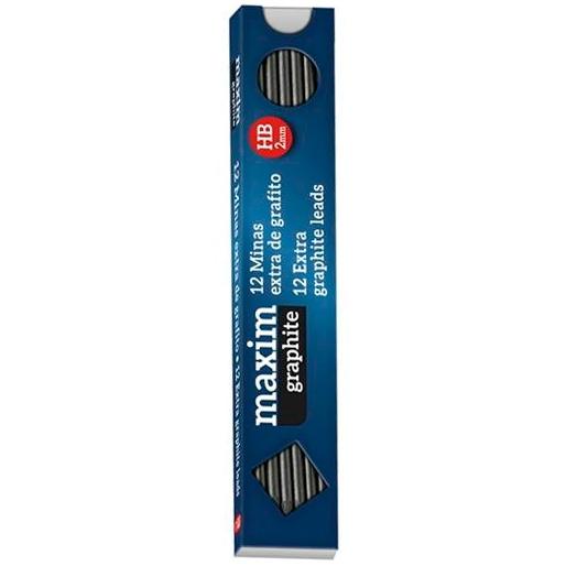 ALPINO - Mina Maxim Estuche 12ud Trazo 2 mm HB grafito (Ref.PM000200)