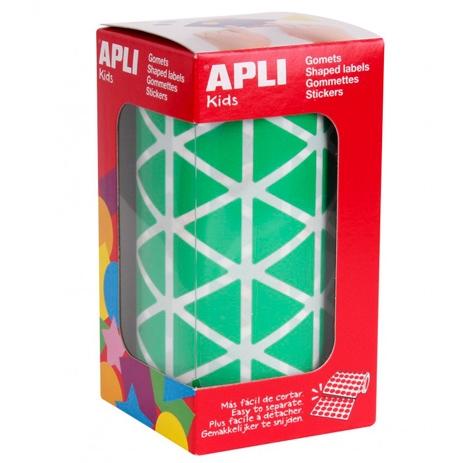 APLI - Gomets Rollo 20 mm Verde Triangulo (Ref.4870)