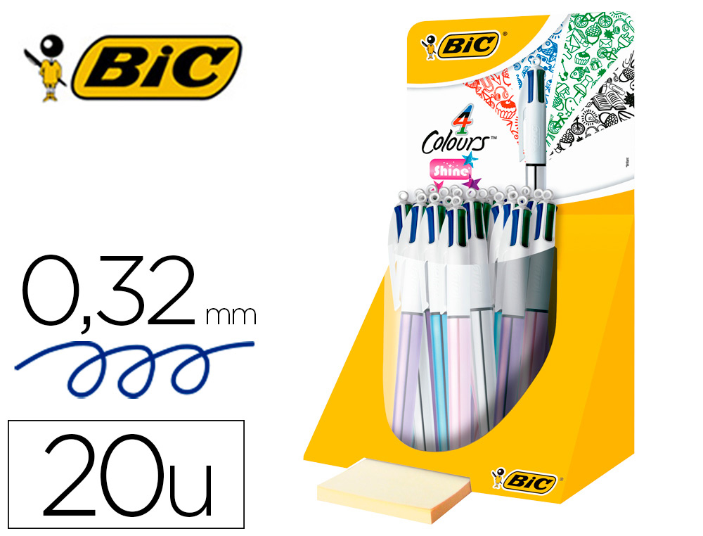 BIC - Bolígrafos 4 Colours Shine. Colores surtidos. (Ref.902128)