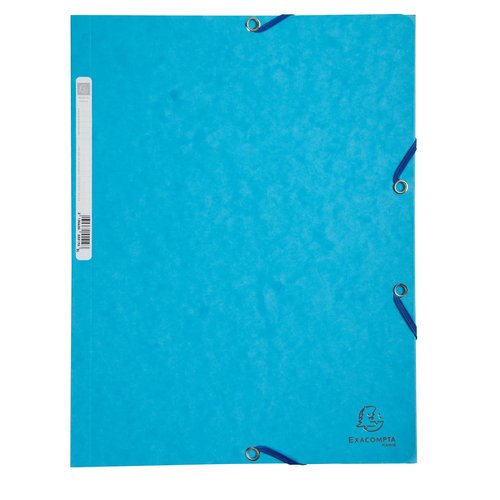 EXACOMPTA - Carpeta C/Gomas 3 sol.,cart.lustrada 400gr,24x32cm para A4,cap.250h.80gr tq vivo (Ref.55519E)