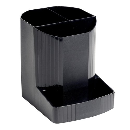 EXACOMPTA - Cubiletes portalapices Ecoblack 123X90X110 Negro Material reciclado (Ref.675014D)