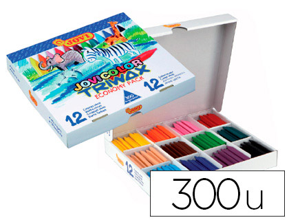 JOVI - LAPICES CERA COLOR TRIWAX CAJA DE 300 UNIDADES (Ref.979)