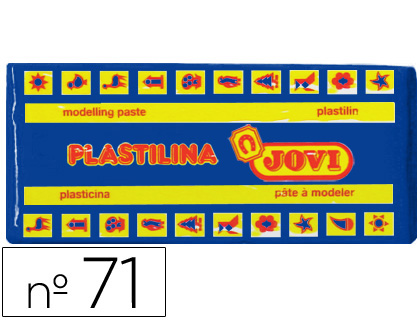 JOVI - PLASTILINA 71 AZUL OSCURO -UNIDAD -TAMAÑO MEDIANO (Ref.71-13)