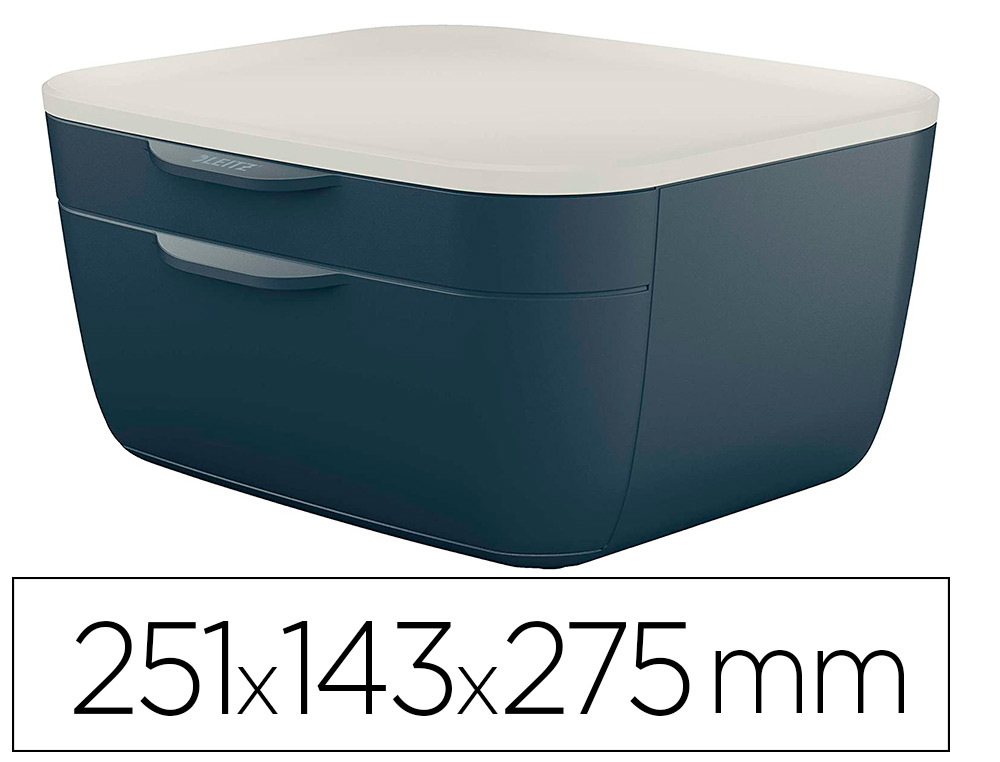 LEITZ - Fichero cajones de sobremesa cosy 2 cajones gris (Ref. 53570089)