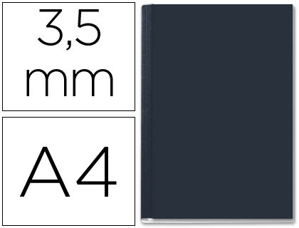 LEITZ - Tapa ImpessBind Negro Negro-lomo 3,5mm Rígidas (Ref.73900095)