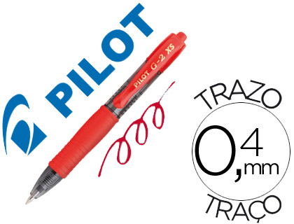PILOT - Roller G-2 Pixie Rojo Trazo 0,4 mm Tinta gel 99019 (Ref.BL-G2-XS-7-R / NG2PR)