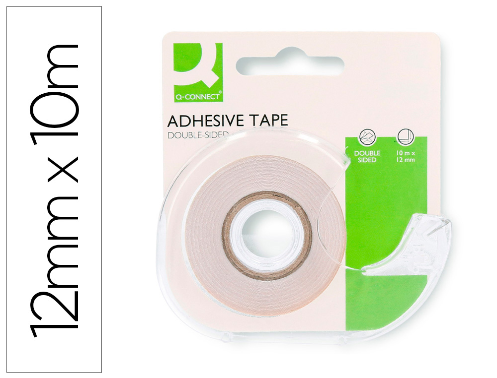 Q-CONNECT - CINTA ADHESIVA DOBLE CARA 10 MT X 12 MM EN PORTARROLLOS (Ref.KF17007)