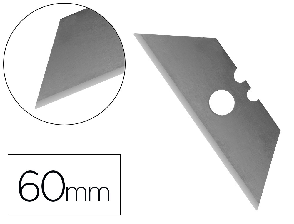 Q-CONNECT - REPUESTO CUTER BLISTER DE 5 UNIDADES PARA CUTER KF10633 (Ref.KF10637)