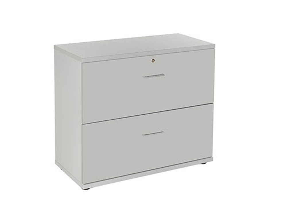ROCADA - ARMARIO CON DOS CAJONES SERIE STORE 78X90X45 CM ACABADO AB02 ALUMINIO/GRIS (Ref.1006AB02)