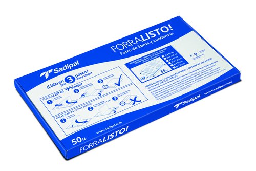 SADIPAL - Forralibros en polipropileno 80 micras 29x55cm SAD (Ref.02011)