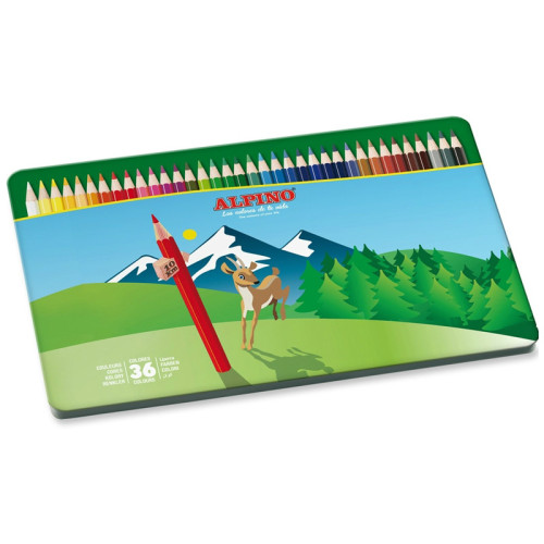 ALPINO - Estuche metálico 36 lápices colores (Ref.AL010760)