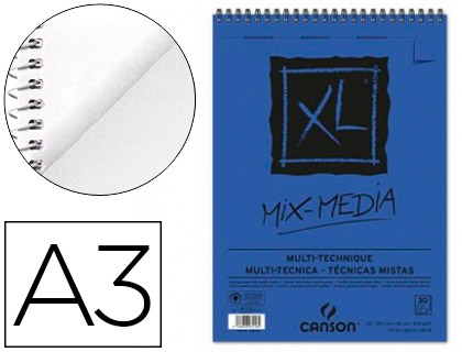 CANSON - Album XL MIX MEDIA 30 HOJAS PAPEL 300G. FORMATO A3 (Ref.200807216)