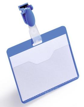 DURABLE - Identificador con clip Caja 25 ud 60X90 mm Azul (Ref.8106-06)