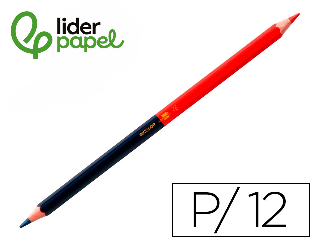 LIDERPAPEL - LAPIZ BICOLOR ROJO-AZUL (Ref.LC07)
