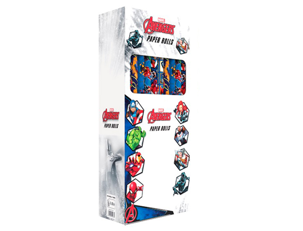 LIDERPAPEL - Papel fantasia infantil marvel rollo de 2x0,70 mt papel 60 gr modelos surtidos (Ref. 01017018)