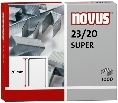 NOVUS - GRAPAS GRUESOS 23/20 GALVANIZADAS caja de 1000 (Ref.042-0240)