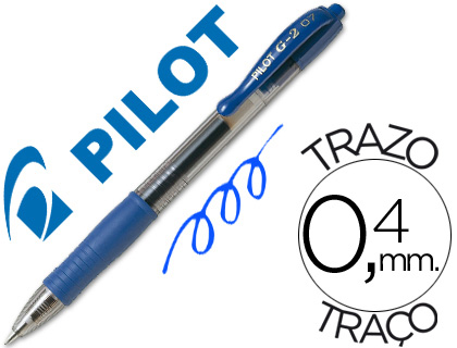 PILOT - Roller G-2 Azul Trazo 0,4 mm Tinta gel (Ref.BL-G2-7-L / NG2A)