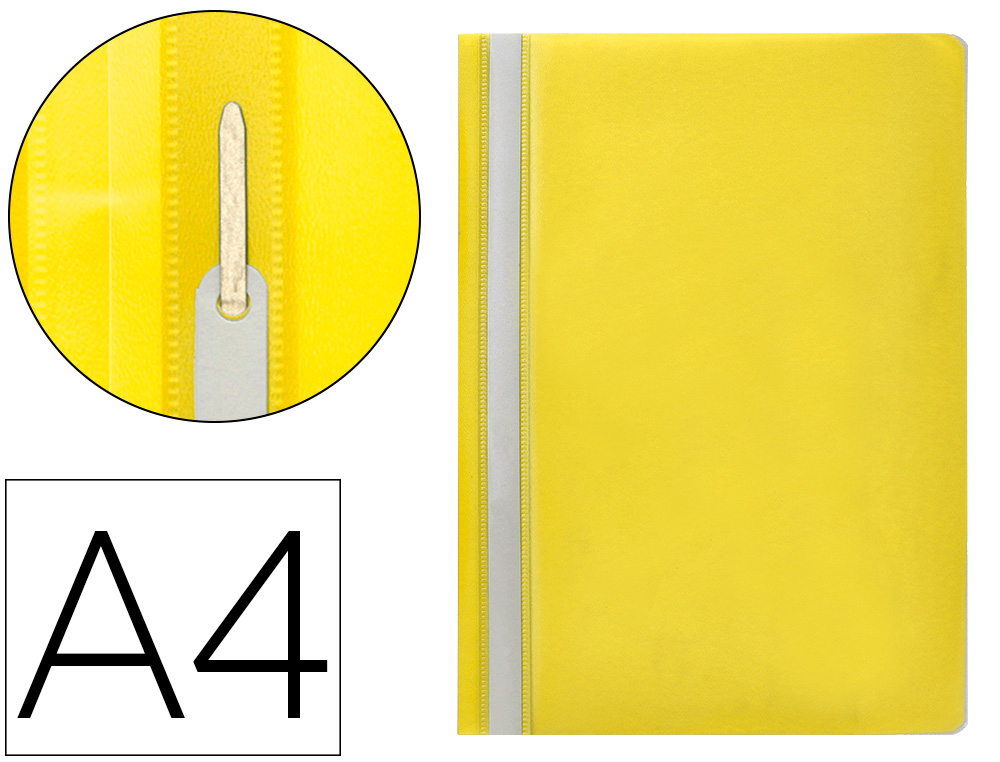Q-CONNECT - CARPETA DOSSIER FASTENER PLASTICO DIN A4 AMARILLA (Ref.KF01457)