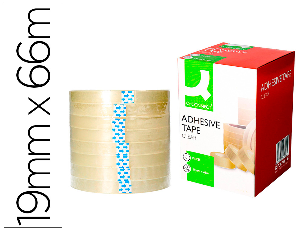 Q-CONNECT - CINTA ADHESIVA 66 MT X 19 MM (Ref.KF27016)