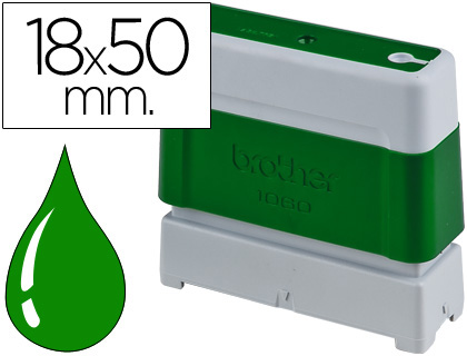 BROTHER - Sello PR1850G 18X50MM PACK 6 VERDE (Ref.PR1850G6P)