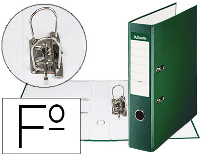 ESSELTE - Archivador de Palanca Folio Lomo 75mm Verde (Ref.42302)