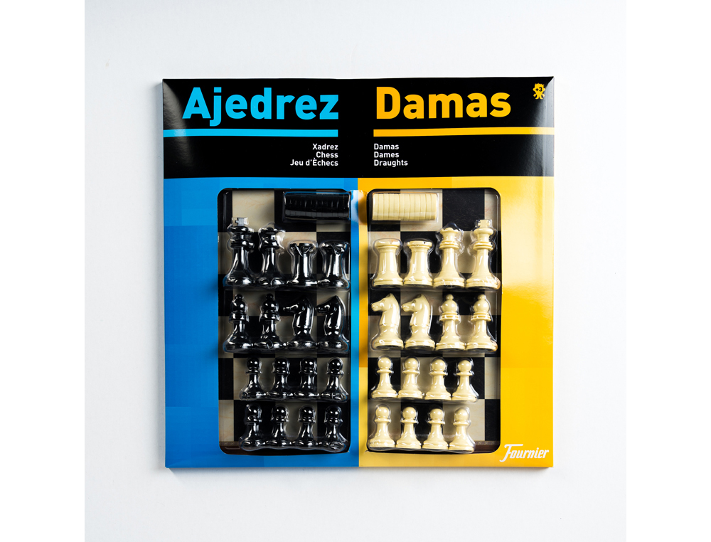 FOURNIER - AJEDREZ CON DAMAS TABLERO GRANDE 41X40X4,6 (Ref.29459)