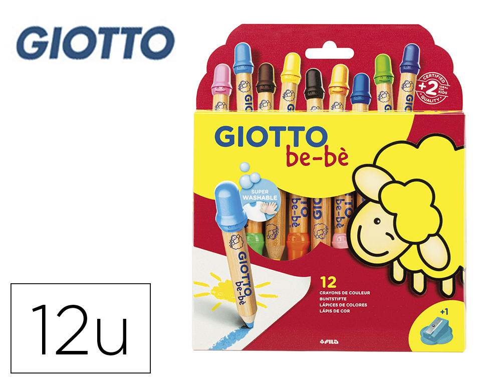 GIOTTO - LAPICES DE COLORES BEBE CAJA DE 12 LAPICES (Ref.466500)