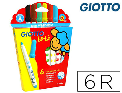 GIOTTO - ROTULADOR BEBE CAJA DE 6 COLORES (Ref.466600)