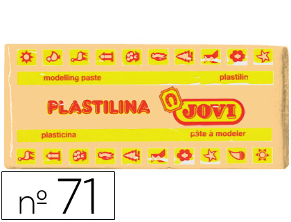 JOVI - PLASTILINA 71 CARNE -UNIDAD -TAMAÑO MEDIANO (Ref.71-08)