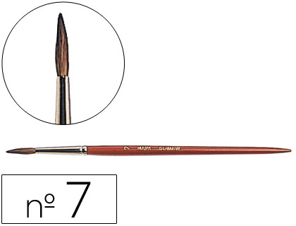 LIDERPAPEL - PINCELES ACUARELA Nº 7 -VIROLA CROMADA PELO ENGOMADO (Ref.PI07)