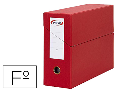 PARDO - Estuche Archivador transferencia 270x390x110mm Rojo Apaisado (Ref.245702)