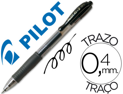PILOT - Roller G-2 Negro Trazo 0,4mm Tinta gel (Ref.BL-G2-7-B / NG2N)