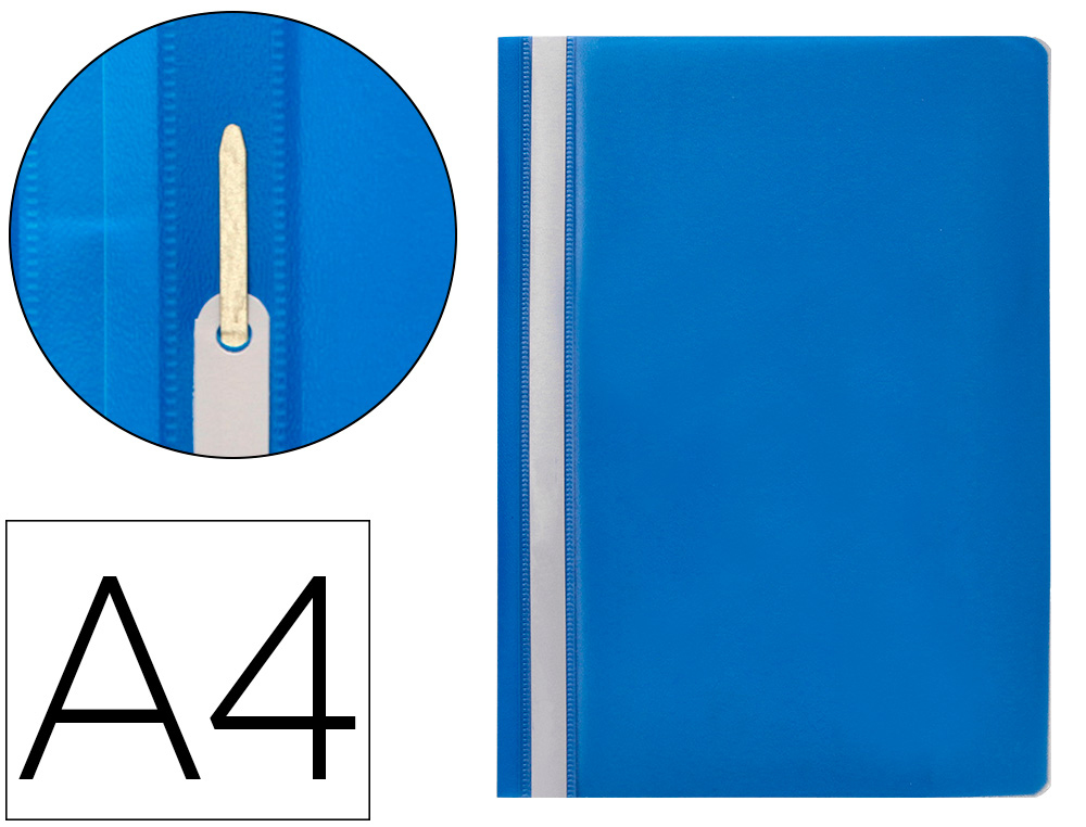 Q-CONNECT - CARPETA DOSSIER FASTENER PLASTICO DIN A4 AZUL (Ref.KF01454)