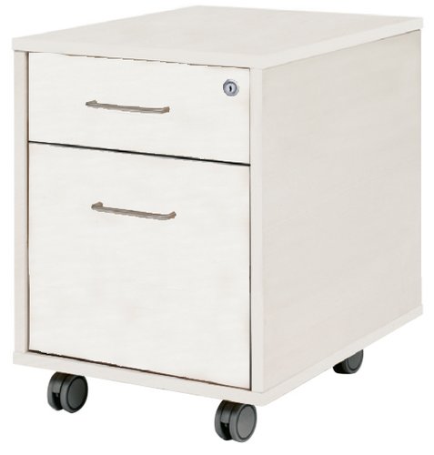 ROCADA - Cajonera metalica con dos cajones serie store 53x42x58 cm acabado ac13 blanco/blanco (Ref. 4055AC15)