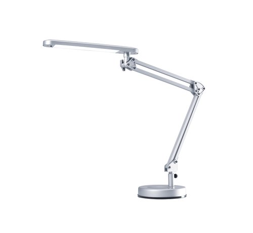 ARCHIVO 2000 - LAMPARA DE OFICINA LED 4 STARS CON BASE LED ABS Y ALUMINIO COLOR PLATA (Ref.5061B PT)