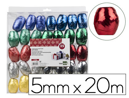 LIDERPAPEL - CINTA FANTASIA BARRILETE COLORES SURTIDOS (Ref.LZ06)