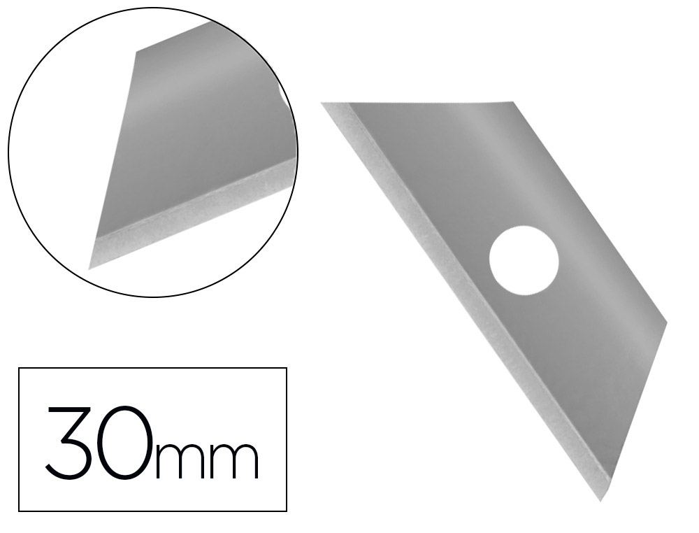 Q-CONNECT - REPUESTO CUTER BLISTER DE 10 UNIDADES PARA CUTER KF16818 (Ref.KF16819)