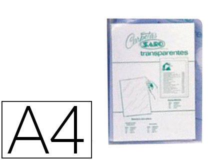 SARO - CARPETA DOSSIER UÑERO PVC DIN A4 280 MC TRANSPARENTE (Ref.427)