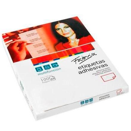 FABRISA - ETIQUETAS ADHESIVAS MULTIFUNCIÓN / 105X74,1MM / CANTOS RECTOS - 100 HOJAS - (Ref.15319)