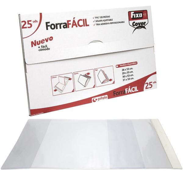 GRAFOPLÁS - FORRALIBROS AJUSTABLE FIXO PVC TRANS.120µ 280x530 (Ref.1009100)
