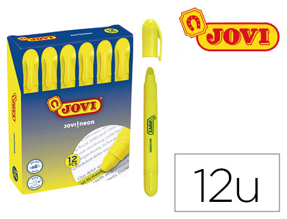 JOVI - Marcador de cera gel fluorescente amarillo caja de 12 unidades (Ref. 1817)