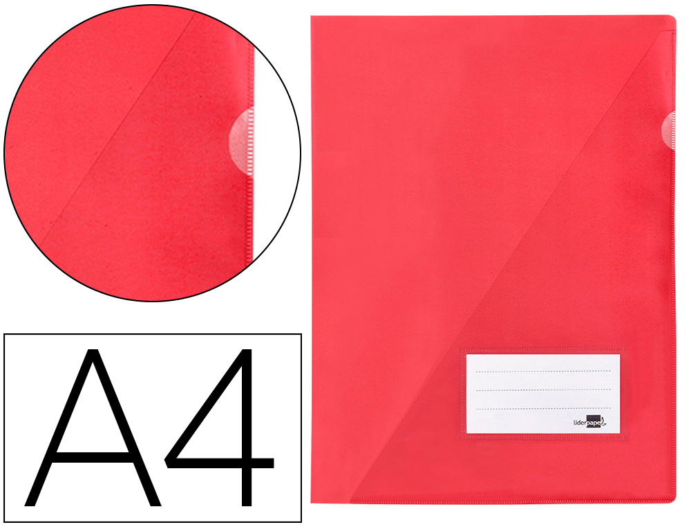 LIDERPAPEL - CARPETA DOSSIER A4 UÑERO ROJA (Ref.BL04)