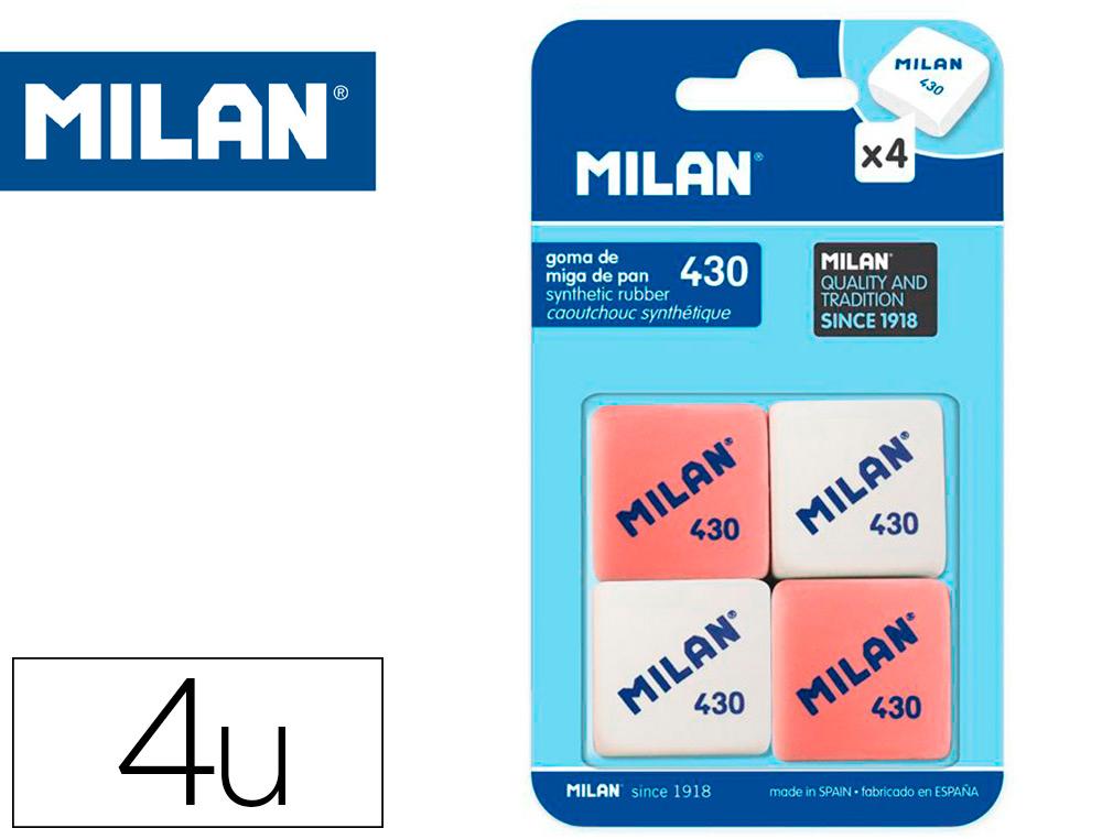 MILAN - Goma 430 blister de 4 unidades (Ref. BMM9215)
