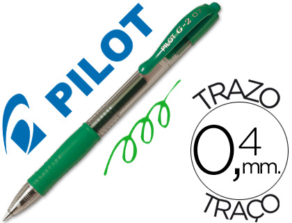 PILOT - Rollers G-2 Retractil Tinta gel Verde NG2V (Ref.BL-G2-7-G / NG2V)